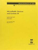 Microfluidic devices and systems III : 18-19 September 2000, Santa Clara, USA /