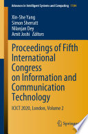 Proceedings of Fifth International Congress on Information and Communication Technology : ICICT 2020, London, Volume 2 /