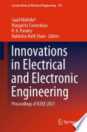 Innovations in Electrical and Electronic Engineering : Proceedings of ICEEE 2021 /
