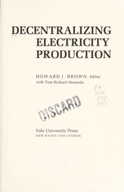 Decentralizing electricity production /