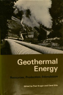 Geothermal energy; resources, production, stimulation /