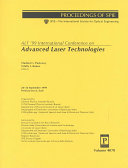 ALT '99 International Conference on Advanced Laser Technologies : 20-24 September 1999, Potenza-Lecce, Italy /