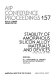 Stability of amorphous silicon alloy materials and devices, Paolo Alto, CA, 1987 /