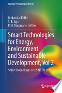 Smart Technologies for Energy, Environment and Sustainable Development, Vol 2 : Select Proceedings of ICSTEESD 2020 /