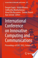 International Conference on Innovative Computing and Communications : Proceedings of ICICC 2022, Volume 2 /