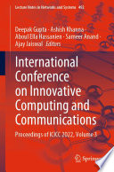 International Conference on Innovative Computing and Communications : Proceedings of ICICC 2022, Volume 3 /