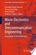 Micro-Electronics and Telecommunication Engineering  : Proceedings of 5th ICMETE 2021 /