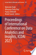 Proceedings of International Conference on Data Analytics and Insights, ICDAI 2023 /