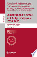 Computational Science and Its Applications - ICCSA 2020 : 20th International Conference, Cagliari, Italy, July 1-4, 2020, Proceedings, Part V /