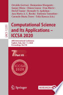 Computational Science and Its Applications - ICCSA 2020 : 20th International Conference, Cagliari, Italy, July 1-4, 2020, Proceedings, Part VII /