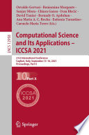 Computational Science and Its Applications - ICCSA 2021 : 21st International Conference, Cagliari, Italy, September 13-16, 2021, Proceedings, Part X /