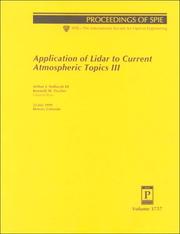 Application of lidar to current atmospheric topics III : 22 July 1999, Denver, Colorado /