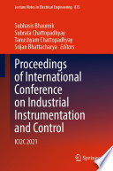 Proceedings of International Conference on Industrial Instrumentation and Control : ICI2C 2021 /