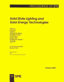 Solid state lighting and solar energy technologies : 12-14 November 2007, Beijing, China /