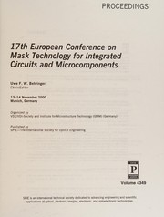 17th European Conference on Mask Technology for Integrated Circuits and Microcomponents : proceedings : 13-14 November 2000, Munich, Germany /