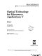 Optical technology for microwave applications V : 3-5 April 1991, Orlando, Florida /