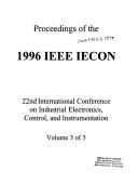 Proceedings of the 1996 IEEE IECON : 22nd International Conference on Industrial Electronics, Control, and Instrumentation /