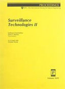 Surveillance technologies II : 21-23 April 1992, Orlando, Florida /