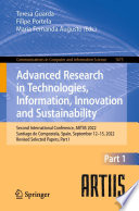 Advanced Research in Technologies, Information, Innovation and Sustainability : Second International Conference, ARTIIS 2022, Santiago de Compostela, Spain, September 12-15, 2022, Revised Selected Papers, Part I /