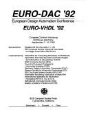 Euro-DAC '92, European Design Automation Conference : Euro-VHDL '92, Congress Centrum Hamburg, Hamburg, Germany, September 7-10, 1992 /