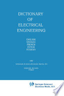 Dictionary of electrical engineering : English, German, French, Dutch, Russian /