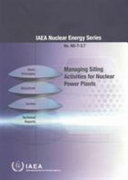 Managing siting activities for nuclear power plants.