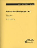Optical microlithography XIX : 21-24 February 2006, San Jose, California, USA /