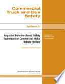 Impact of behavior-based safety techniques on commercial motor vehicle drivers /