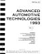 Advanced automotive technologies 1993 : presented at the 1993 ASME Winter Annual Meeting, New Orleans, Louisiana, November 28-December 3, 1993 /