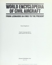 World encyclopedia of civil aircraft : from Leonardo Da Vinci   to the present /