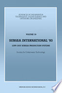 Subsea International' 93 : low cost subsea production systems.