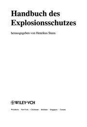 Handbuch des Explosionsschutzes /