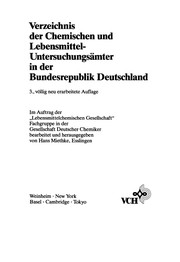 Verzeichnis der Chemischen und Lebensmittel-Untersuchungsämter in der Bundesrepublik Deutschland /