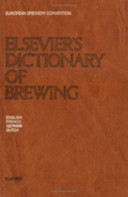 Elsevier's dictionary of brewing in English, French, German, and Dutch /