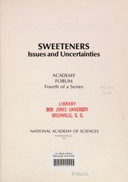 Sweeteners, issues and uncertainties.