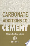 Carbonate additions to cement /