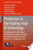 Production at the leading edge of technology : Proceedings of the 10th Congress of the German Academic Association for Production Technology (WGP), Dresden, 23-24 September 2020 /