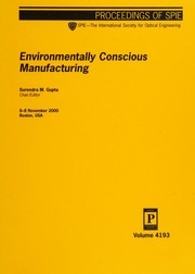 Environmentally conscious manufacturing : 6-8 November 2000, Boston, USA /