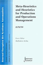 Meta-heuristics and heuristics for production and operations management : IEPM'99 /
