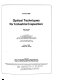 Optical techniques for industrial inspection : 4-6 June 1986, Quebec City, Canada /