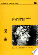 Food composition tables for the Near East : a research project sponsored jointly /