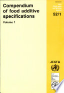 Compendium of food additive specifications : combined specifications from the first to the thirty-seventh meeting, 1956-1990 /