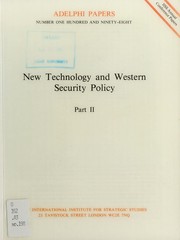 New technology and western security policy.