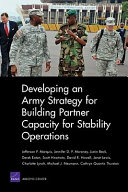 Developing an Army strategy for building partner capacity for stability operations /