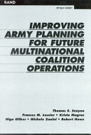 Improving Army planning for future multinational coalition operations /