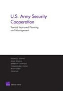 U.S. Army security cooperation : toward improved planning and management /