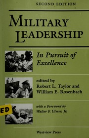 Military leadership : in pursuit of excellence /