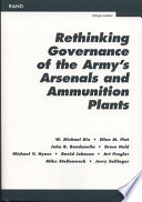 Rethinking governance of the Army's arsenals and ammunition plants /