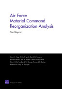 Air Force Materiel Command reorganization analysis : final report /