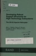 Developing robust support structures for high-technology subsystems : the AH-64 Apache helicopter /